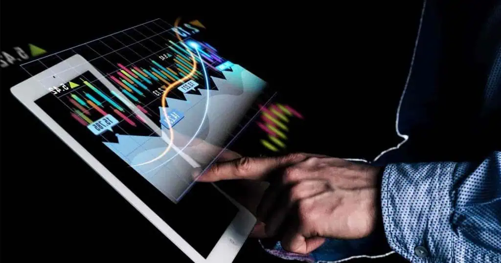 Forex trading on screen